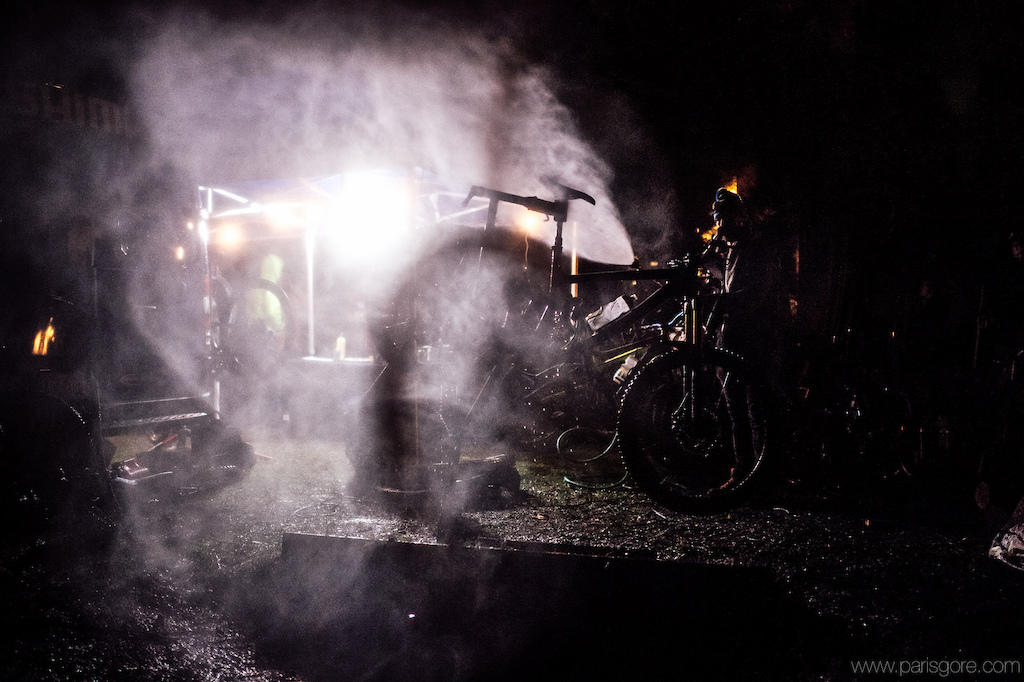 Night time power rinse for tomorrows last push.