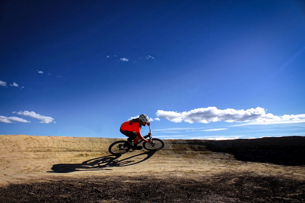 Jay Hoots testing out the tracks he designed &amp; his company built at the Beaverlodge Bike Park