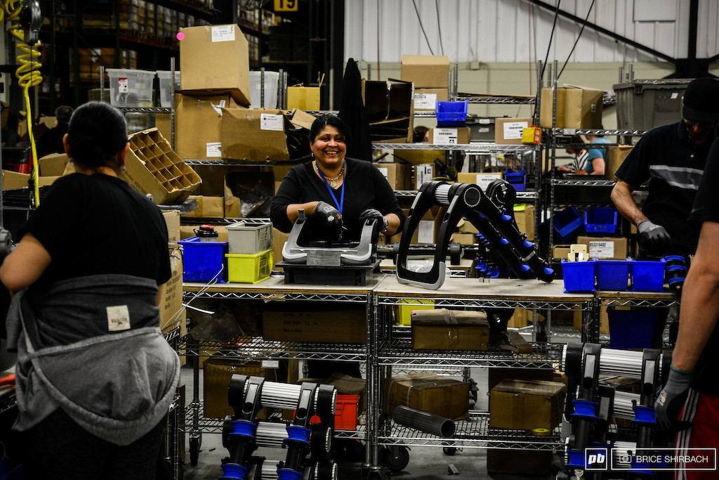 All smiles at the Thule Raceway assembly station.