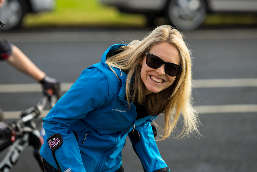 Raewyn Morrison, with her extra pair of legs, makes the trip up to Rotorua to cheer on competetors of this year's first round of the Giant 2W Gravity Enduro