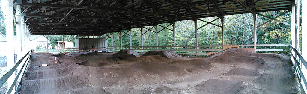 Under cover pump track