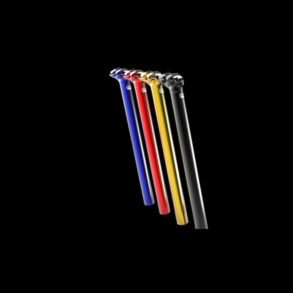 The SP-1 seatpost is made using lightweight, 2014, aluminum alloy tubing and a cold forged, aluminum, alloy head. The two-bolt head design ensures solid seat positioning and plenty of adjustability. Each post has 20 millimeters of setback and 26 degrees of seat angle adjustment.

Available in anodized red, blue, gold and black with laser etched graphics. 

Clamp: 26.8, 30.9 or 31.6mm
Length: 400mm
Meets or exceeds ENM standards
26.8mm: 267 grams / 9.4 ounces
30.9mm: 291 grams / 10.2 ounces
31.6mm: 298 grams / 10.5 ounces