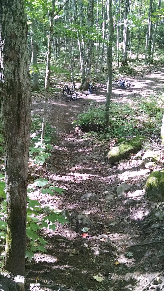 Looking down "rock'n" section. Getting chewed up from all the brake dragging. Steepest part of the whole loop I would say.