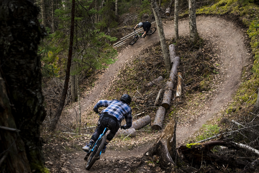 Devon Budd follows Glenn King through some of the swoopiest, loopiest and most grin-inducing corners at Otway in Prince George.