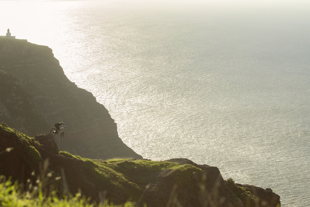 #MAD moments with the MADproductions living legend, Emanuel Pombo, exploring the beautiful west side of Madeira, Ponta do Pargo. He really gives 'riding on the edge' a new meaning.