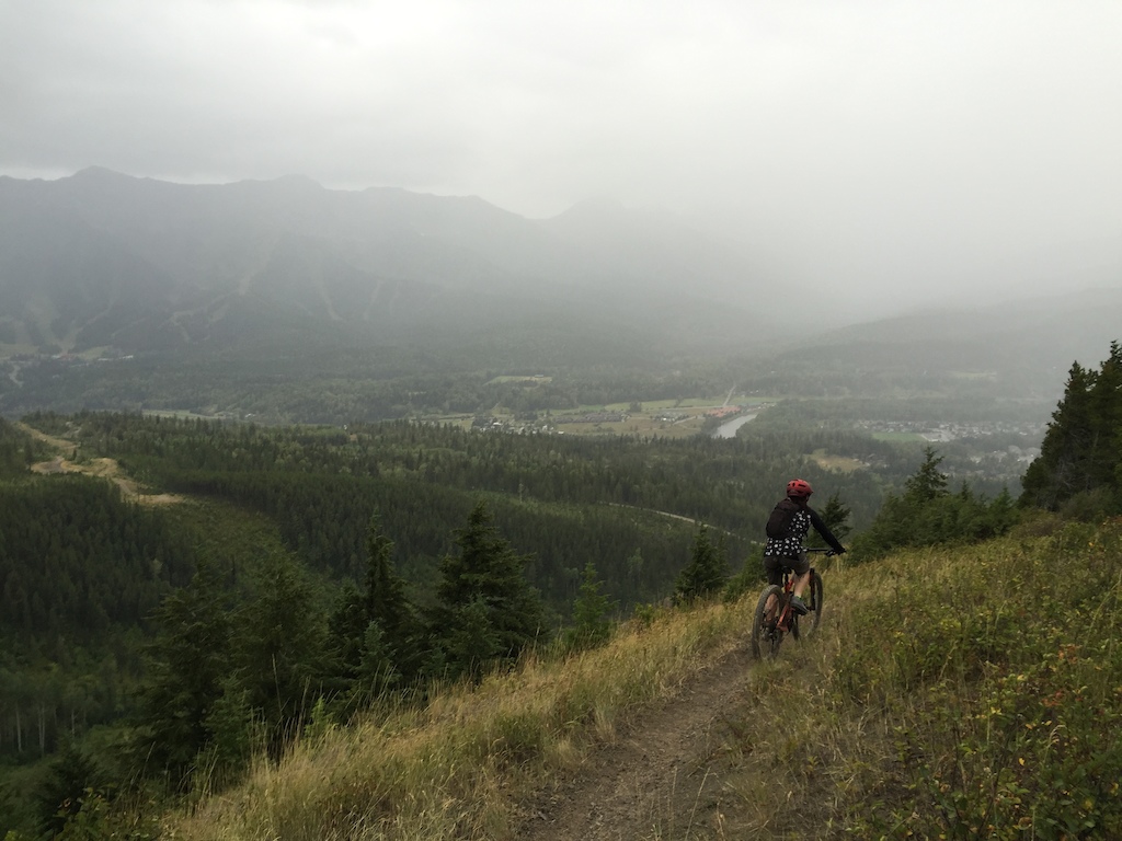 First trail of our Trails to Ales ride. Rainstorm moving in and got dumped on.