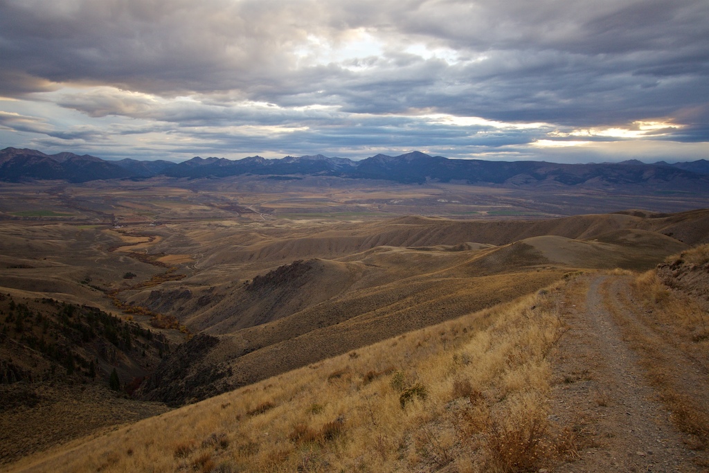 Lower Little 8 Mile Creek and the Lemhi River Valley from the Little 8 Mile road.