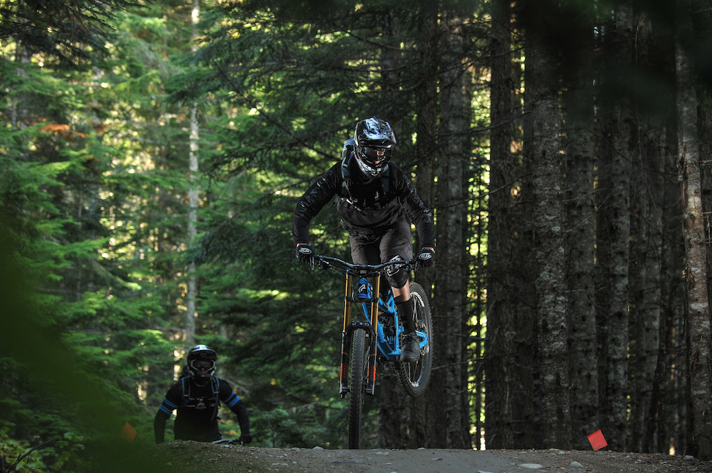 Paul &amp; Darren taking a lap in the Whistler Bike Park on a rare day off!