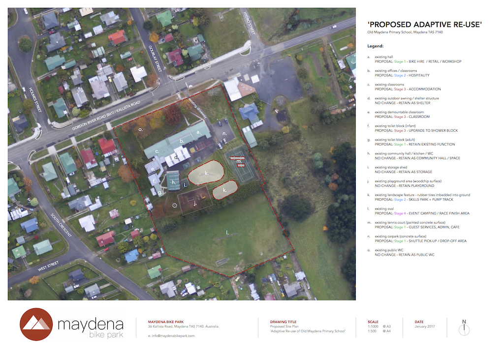 Proposed adapative re-use of the old Maydena Primary School.