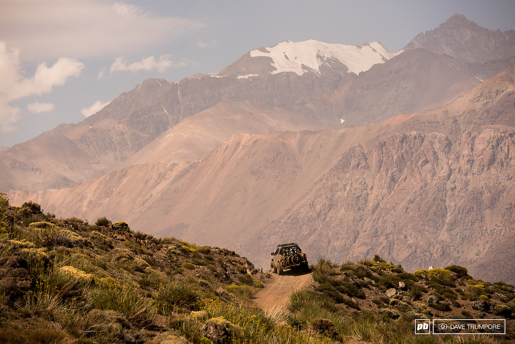 The 2400 meter drive to access the fresh terrain on day 3 was never short on epic views.