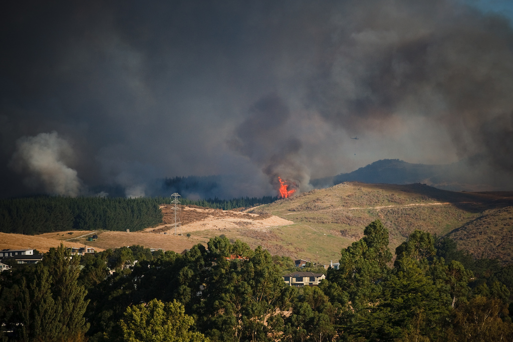 the fire that could/still might damage new mountain bike park