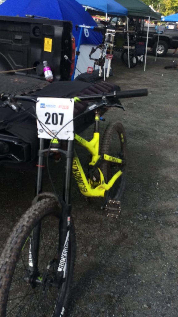 A pic of my bike just before my race run a the windham pro grt