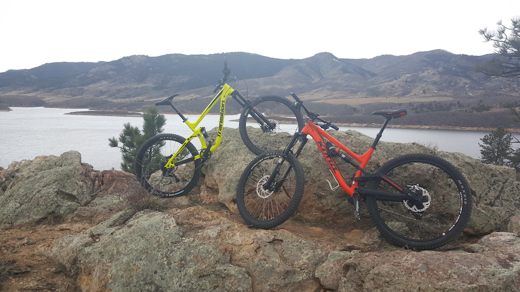 Buddy and I giving the Transition Patrol a demo on the front range near Fort Collins, CO.