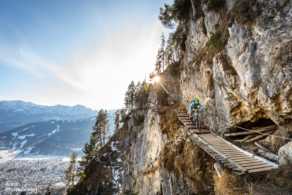 High above Garmisch. 
Foto @Adrian Greiter