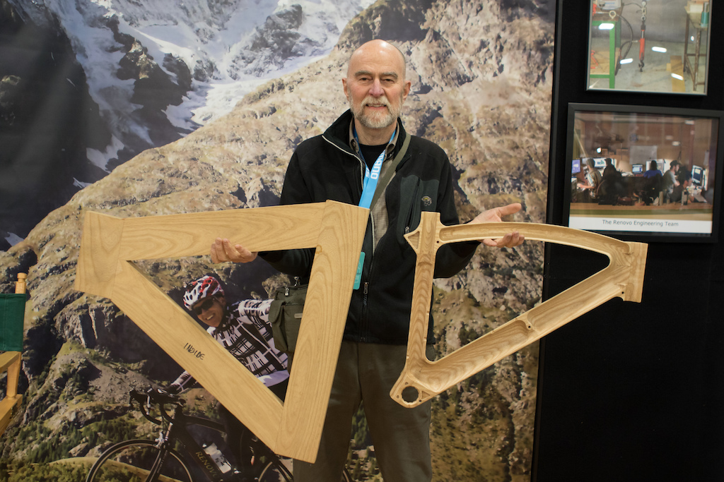 Renovo bikes starts out with a 4 piece glued together solid wood frame that is cut to shape milled and hollowed out. It makes the bikes extremely light. They have hollowed out ports to run internal cables. These bikes are quite strong and are just beautiful to look at. But what is remarkable is the engineering that goes into the design. These wood frames are stronger than you would imagine.
