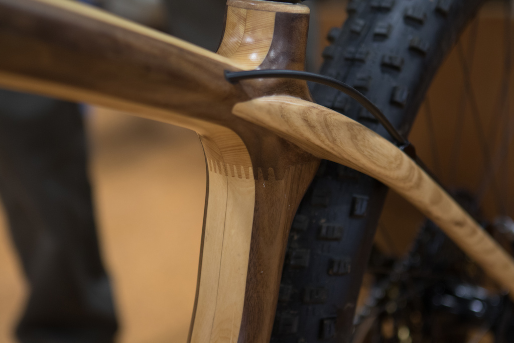 The wood joints and beauty of these wood bikes was worth taking the time to look up close and pay attention to some of the detail.