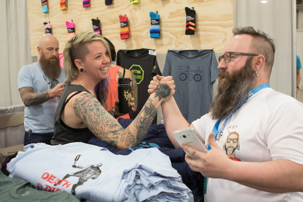 This dude wanted me to get a picture of him getting his butt kicked in an arm wrestle by this girl. You made the cut bro.
