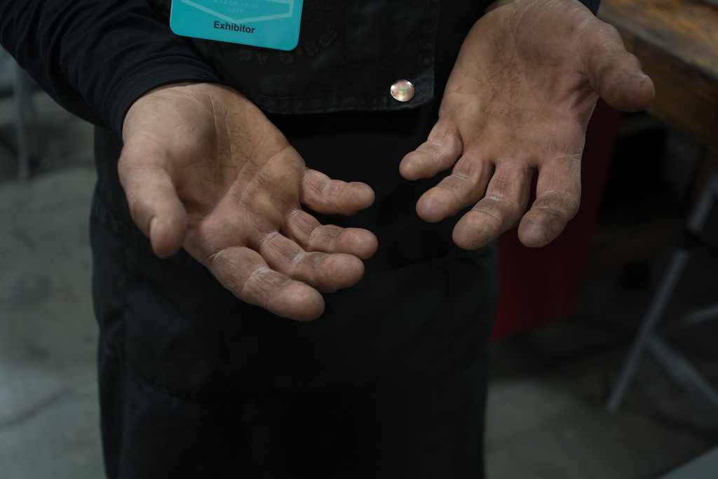 Brett Flemming from Efficient Vilo Tools has the hands of a true master craftsman. This guy knows what Hand made means 
