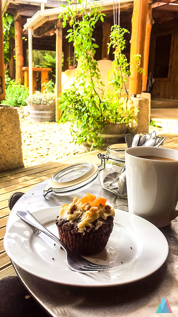 Carrot Cake and Coffe at On the track lodge