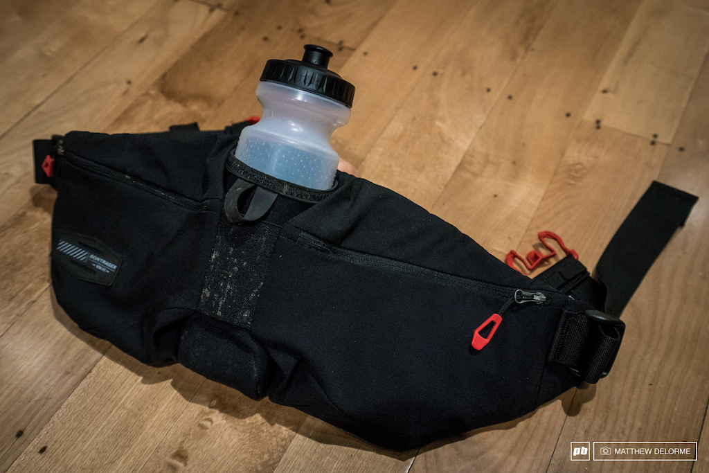 new offerings from Bontrager in the hip pack department. One bottle, two pockets, super comfortable.