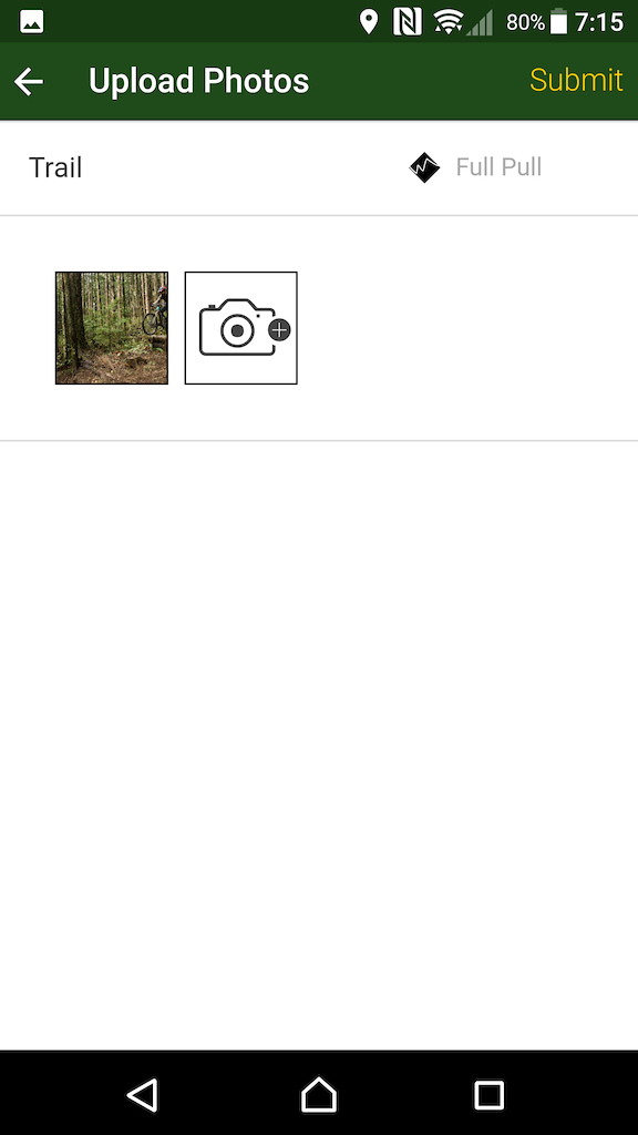 upload photos to a trail