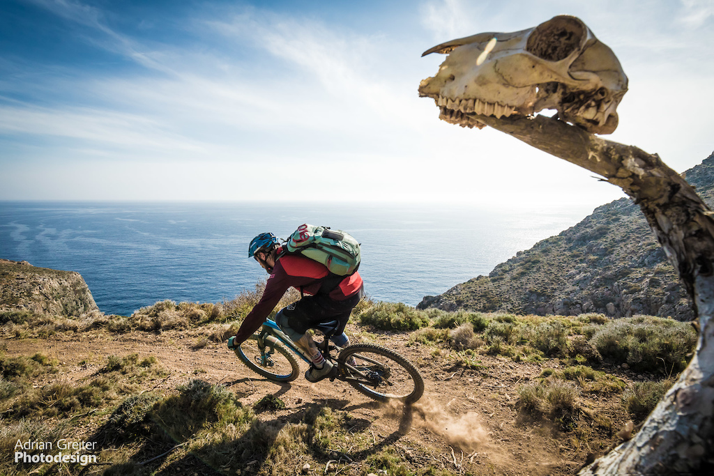 New Flow Trail on the Greek Island Leros.
Picture. Adrian Greiter