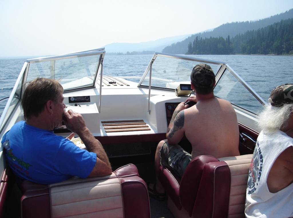 Drivin' my buddy's boat- Swan lake, MT