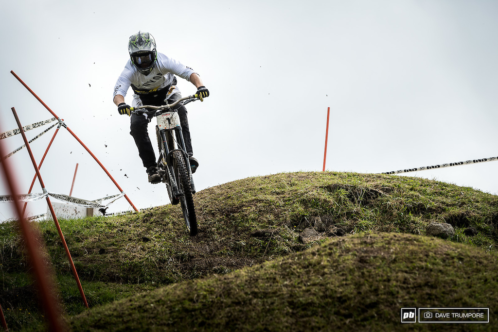 Some riders gapped this natural step-down while others kept it low and tidy.