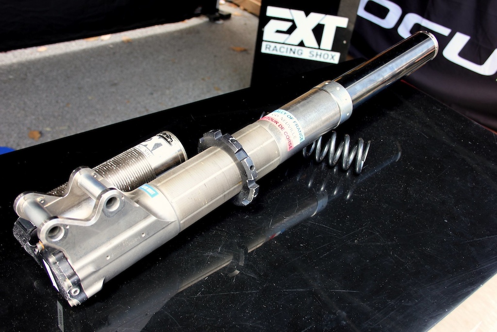 This damper is from a WRC rally car. EXT's mountain bike shocks are basically scaled down versions of this monster.