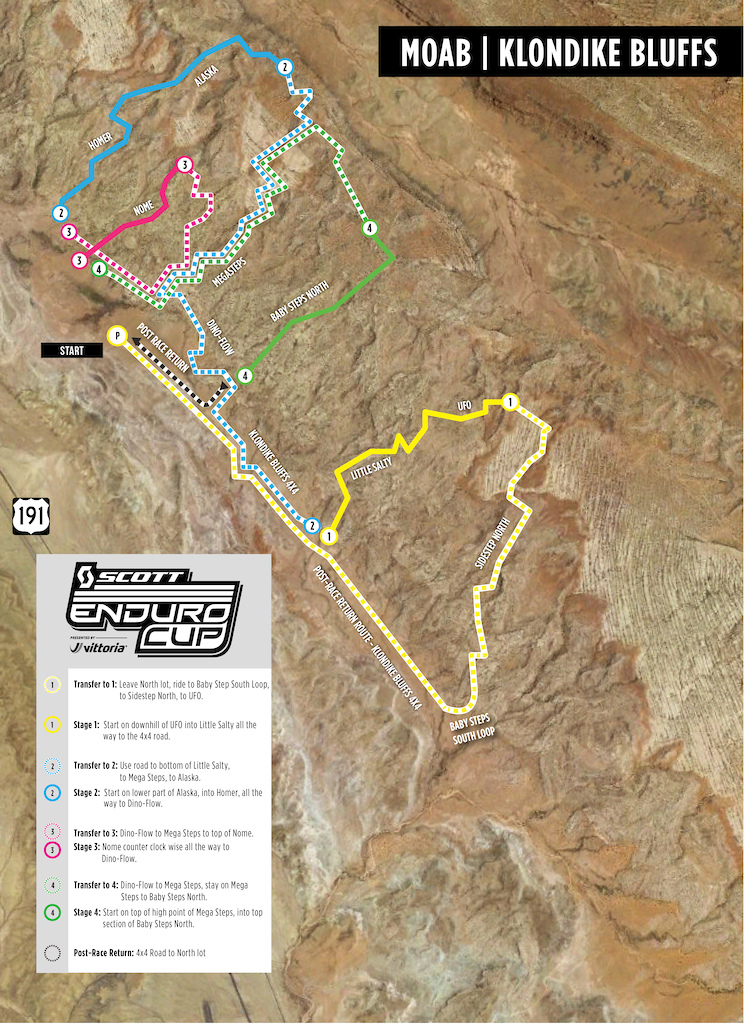 2017 Moab Enduro Cup Stage Map