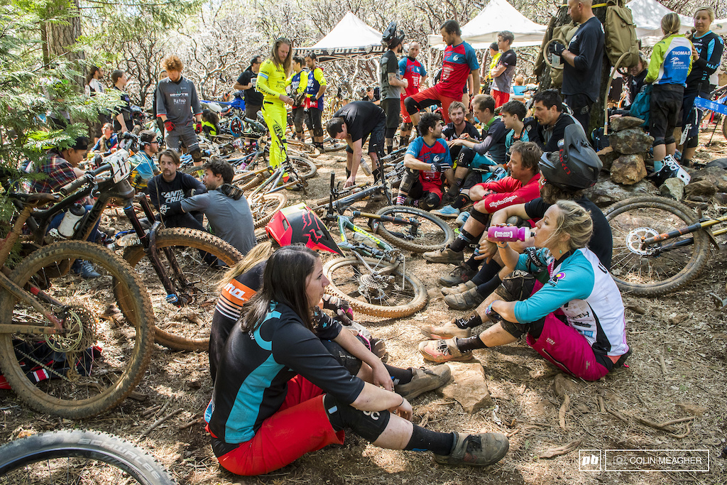 Post stage down time: it's what makes enduro racing so damn good.