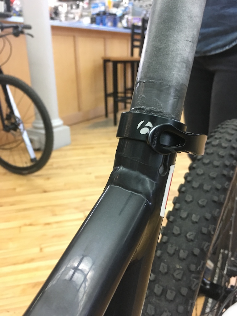 small crack just below the seatpost clamp