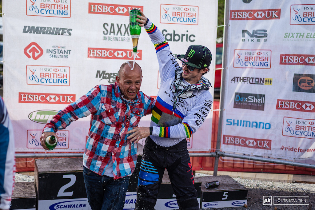 Danny even came out on top of the champagne fight with race organiser Si Paton