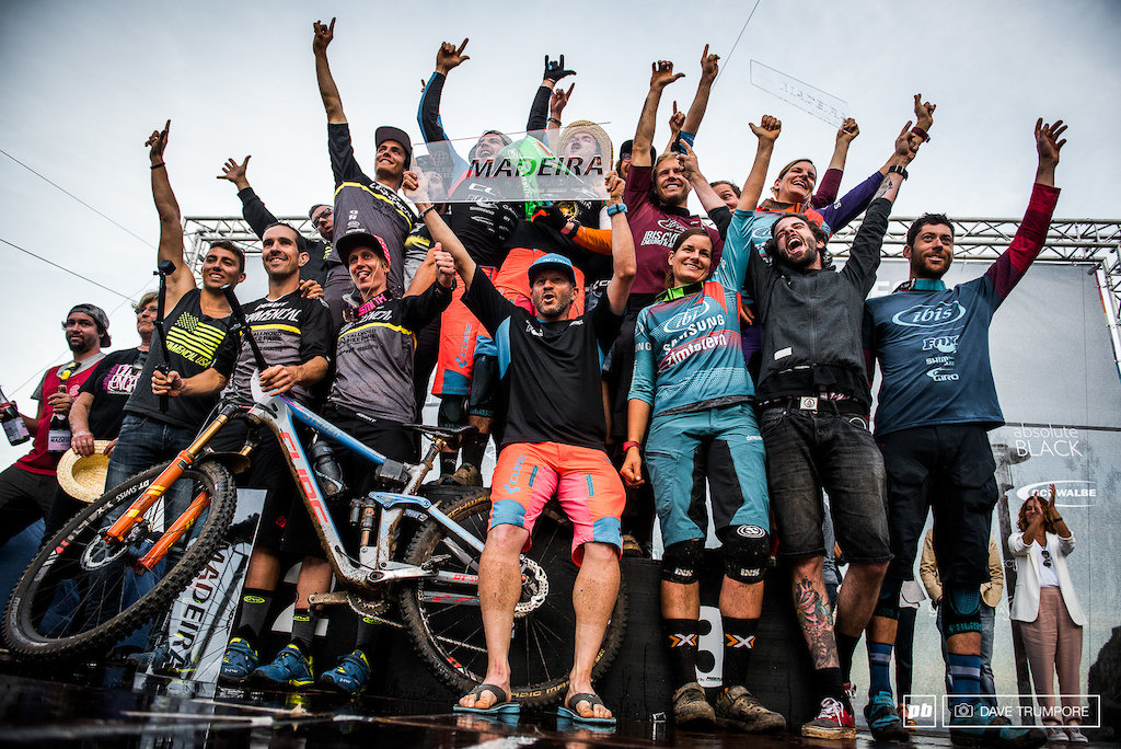 The three fastest teams this weekend in Madeira. Cube, Commencal, and Ibis.