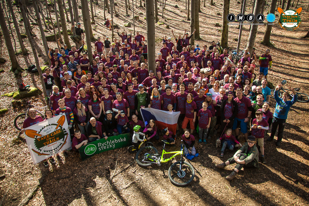 More than 1200 mountain bike volunteers joined nearly 100 groups for the first ever pan-European Take Care of You Trails weekend, here we can see from the Czech Republic the Otviracka group from Rychlebske Trail.