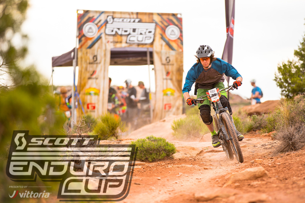 Race photo from Stage 1 of the 2017 Scott Enduro Cup in Moab, Utah