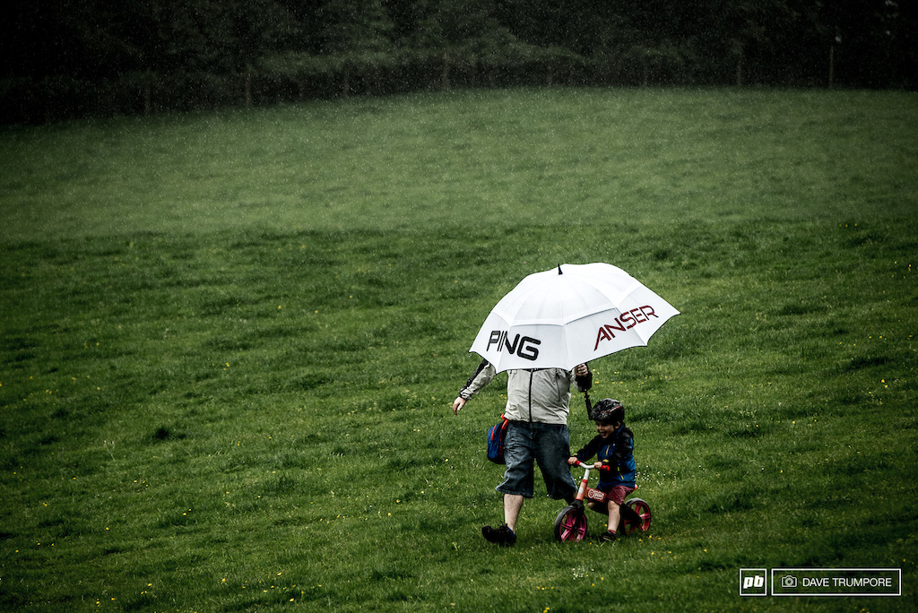 Rain doesn't stop the next generation of Irish shredders from getting a training ride in.