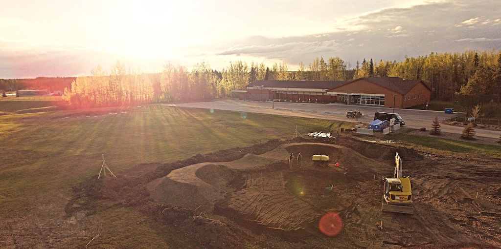Yellowhead County Velosolutions Pump Track in Peers Alberta. Photo by Velosolutions Canada.