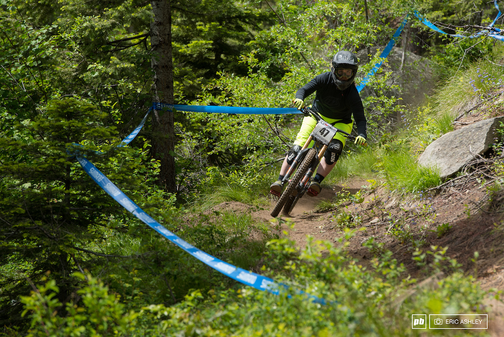 Kersin Holster took spot number two for her second podium of the season moving her into the lead for overall poitns Pro Women .