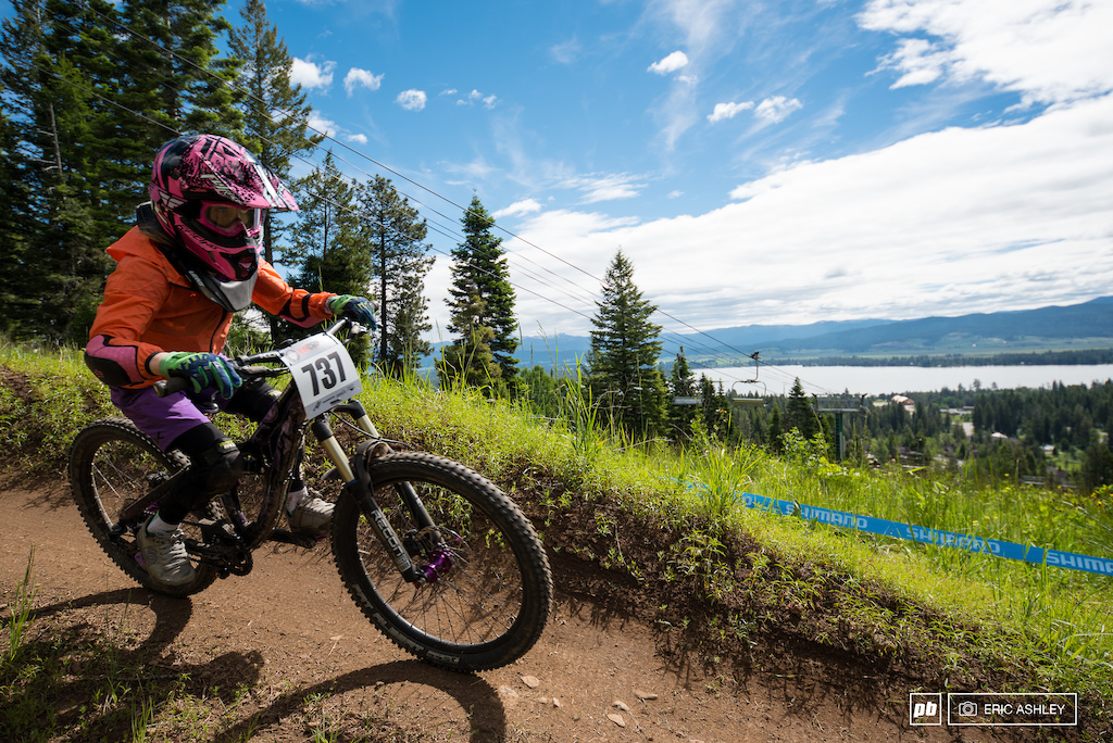 Aletha Ostgaard stayed the course in her second race and finished the day at the top Cat 3 Women 0-10 .