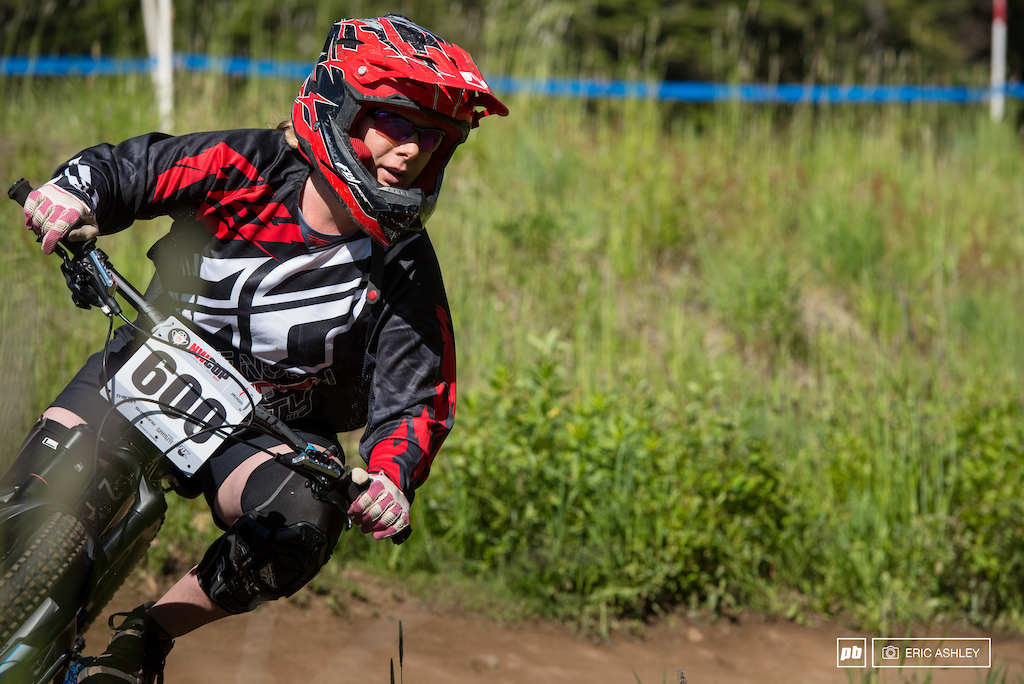 Kate Ostrom rode into third for her second NW Cup race Cat 3 Women 40 .