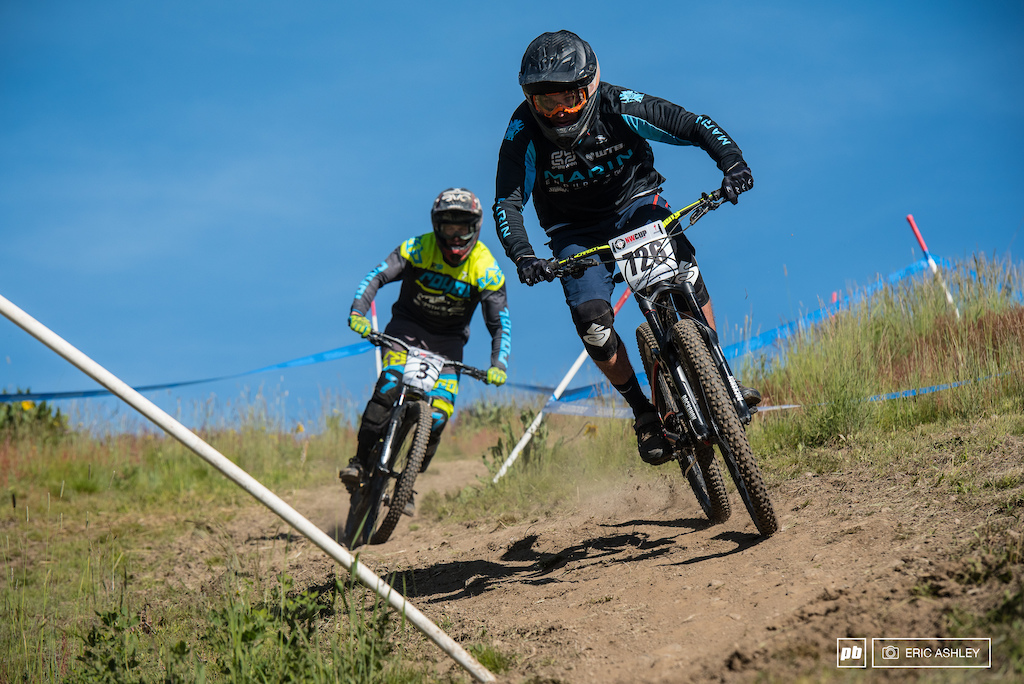 Former teammates back in 2013 Evan Geankoplis and Matt Orlando were eating up the course Pro Men .