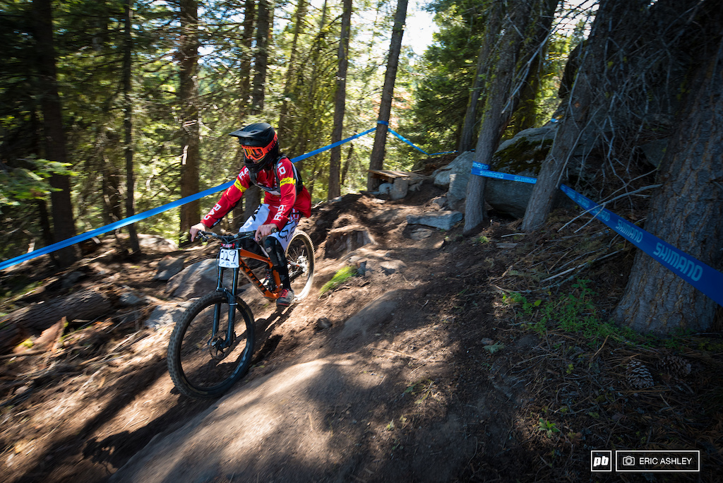 Rad Racings Gideon Bender dug deep and held down second for seedings and on race day Cat 1 Men 0-18 .
