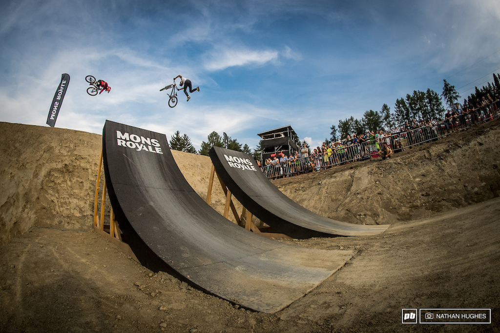 Crankworx King, Loron, narrowly lost out to the big Swede in the semis.
