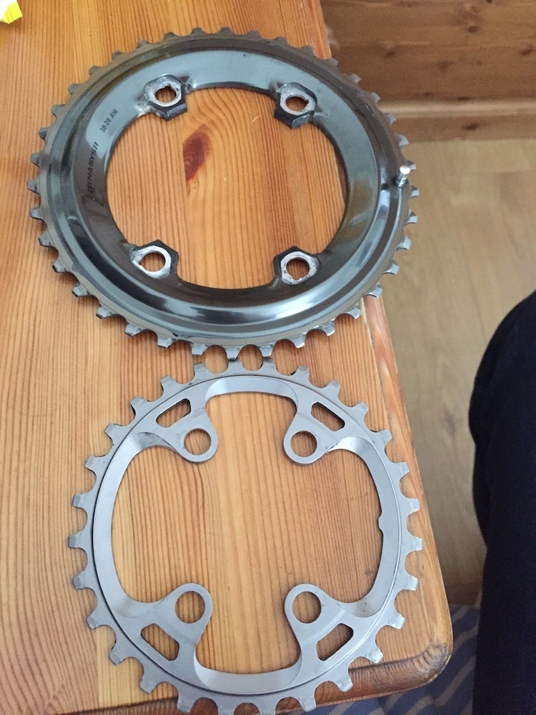 2017 Shimano XTR M9000/M9020 38-28t chainring incl postage