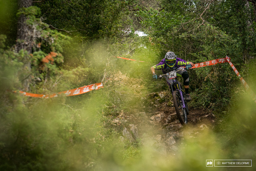 Dimitri Tordo pulling a fourth on the day for BH Bikes.
