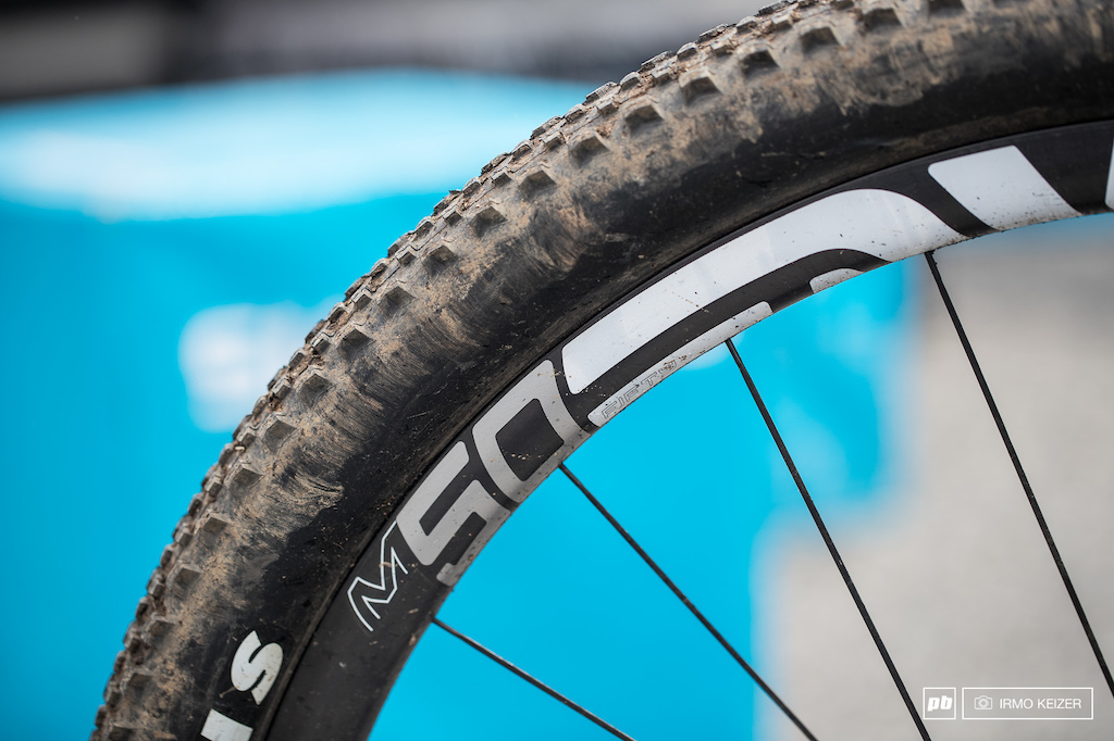 ENVE M60 rims with Maxxis rubber.