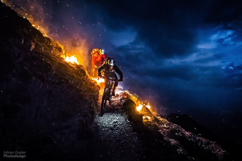 Crazy Ride on the "bavarian volcano". Very special night at the traditional "Sonnwendfeuer" with thunderstorms.
Picture: Adrian Greiter