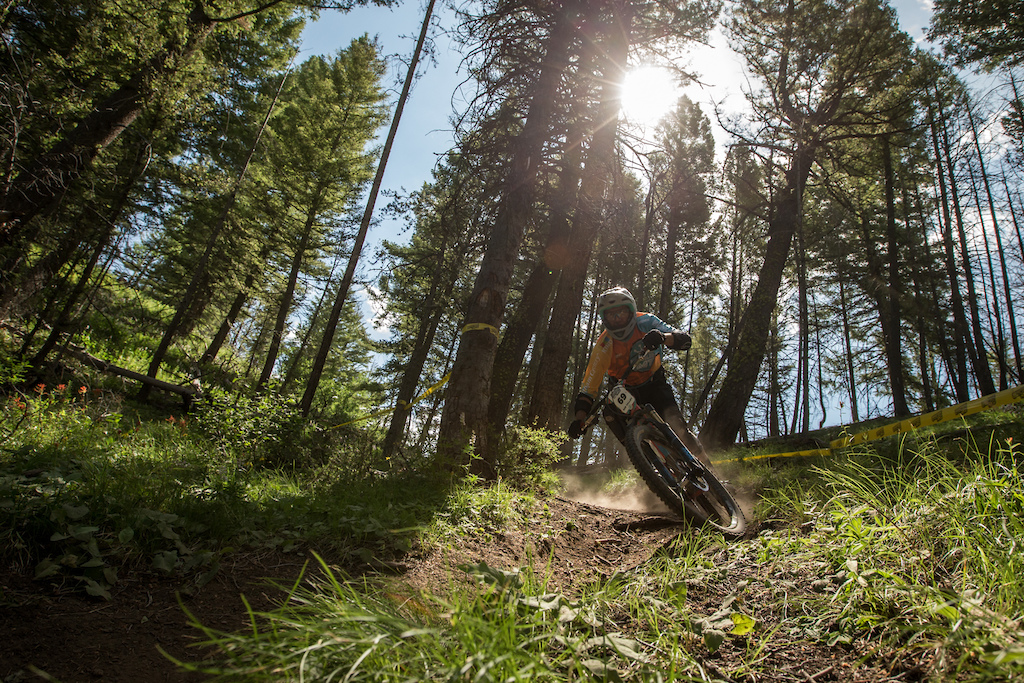 Chirs Bingham races Stage 4 in the Vet Expert Men's Division of Round 3 in the 2017 Scott Enduro Cup presented by Vittoria in Sun Valley, ID on July 2nd, 2017.