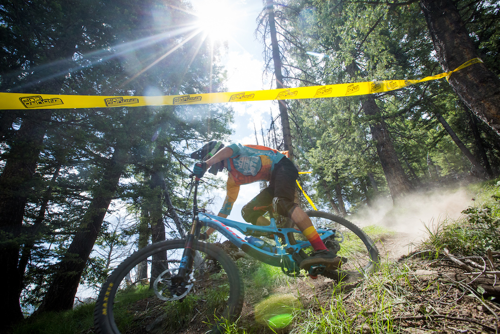 Bryn Bingham  races stage five in the Pro/Open division during Round 3 of the 2017 SCOTT Enduro Cup presented by Vittoria in Sun Valley ID on July 2, 2017. Photographer: Sean Ryan, courtesy Enduro Cup